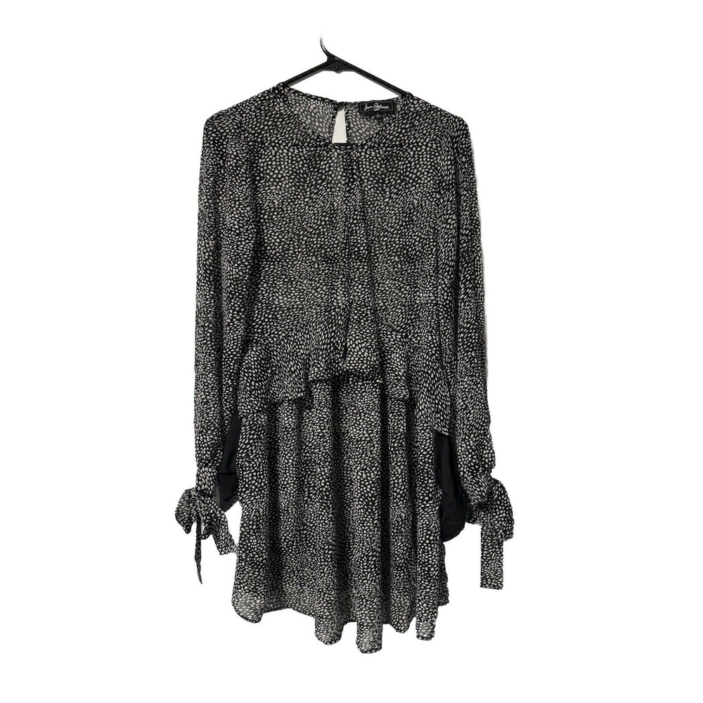 Sam Edelman starling black and white dress women’s size 6 pockets peplum